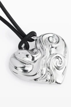 Joyería-Desigual Colgante corazón cuerda baño plata Zalio