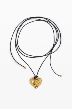 Joyería-Desigual Colgante corazón cuerda baño oro Zalio