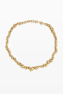 Joyería-Desigual Colgante corazones baño oro Zalio