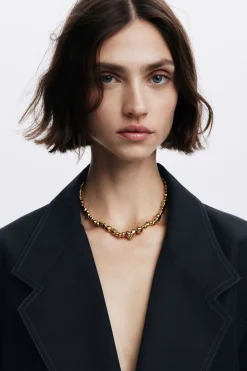 Joyería-Desigual Colgante corazones baño oro Zalio