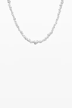 Joyería-Desigual Colgante corazones baño plata Zalio