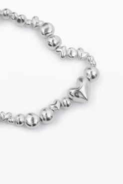 Joyería-Desigual Colgante corazones baño plata Zalio