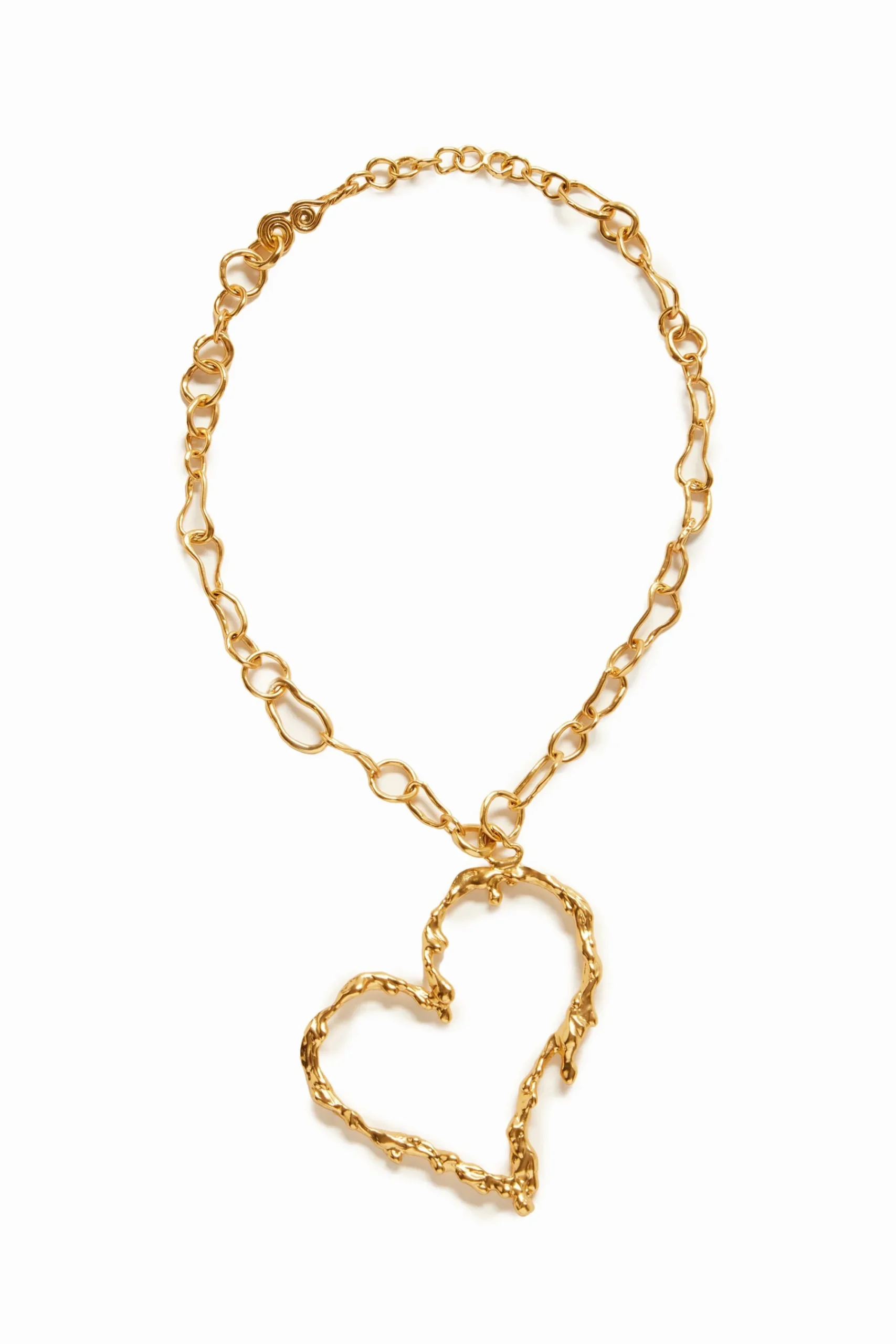 Joyería-Desigual Collar corazón baño oro Zalio