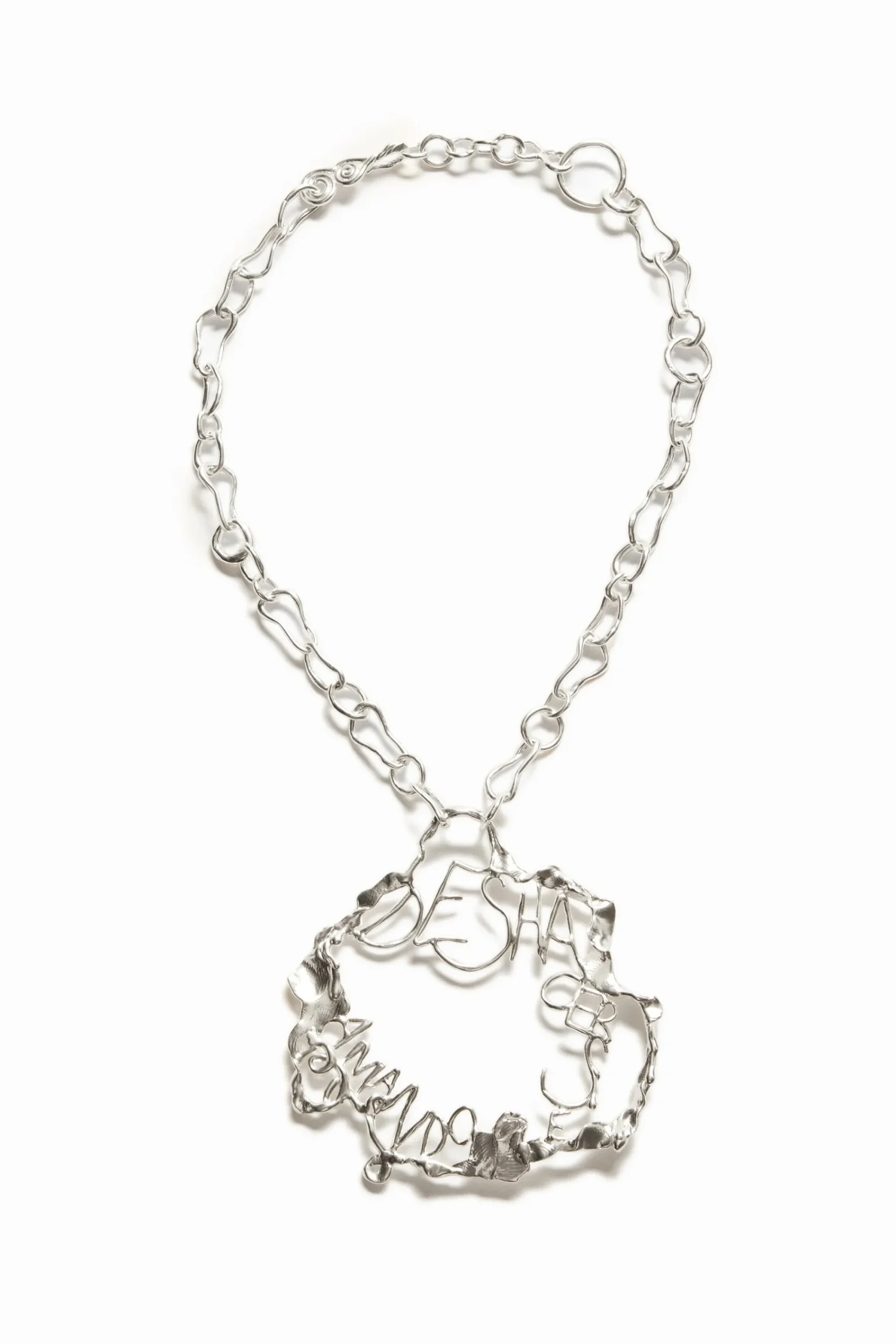 Joyería-Desigual Collar mensaje baño plata Zalio