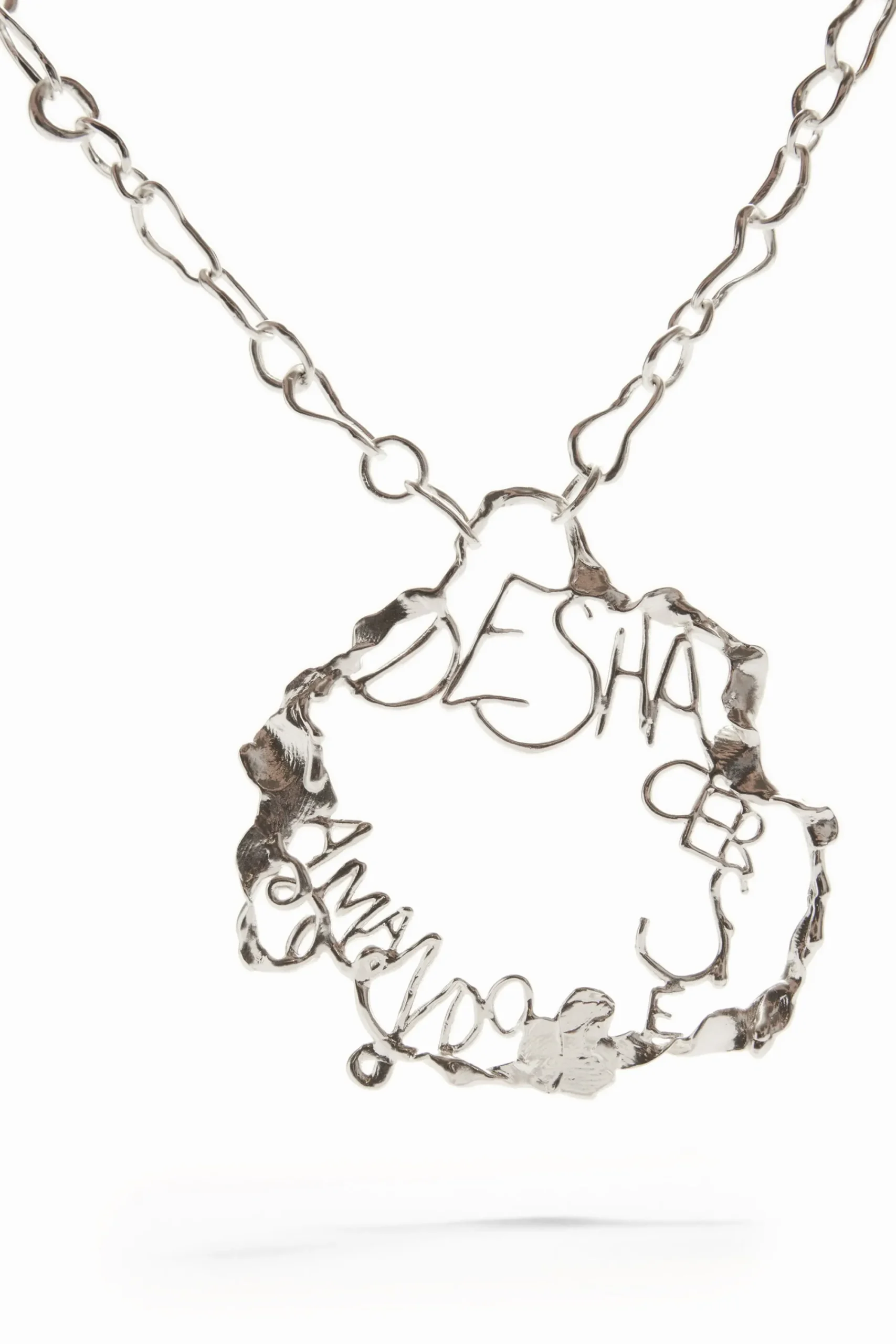 Joyería-Desigual Collar mensaje baño plata Zalio