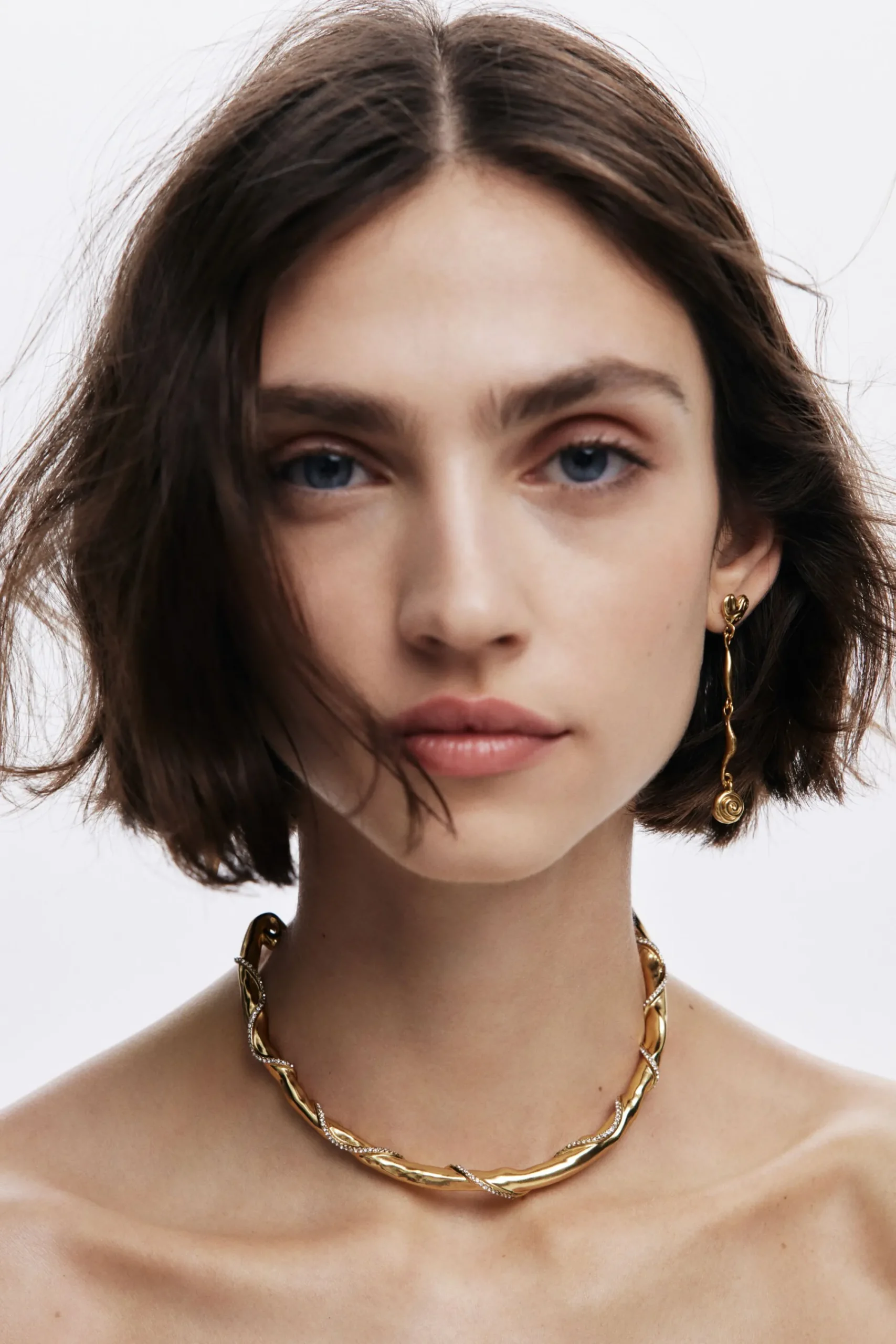 Joyería-Desigual Collar rigido baño oro Zalio