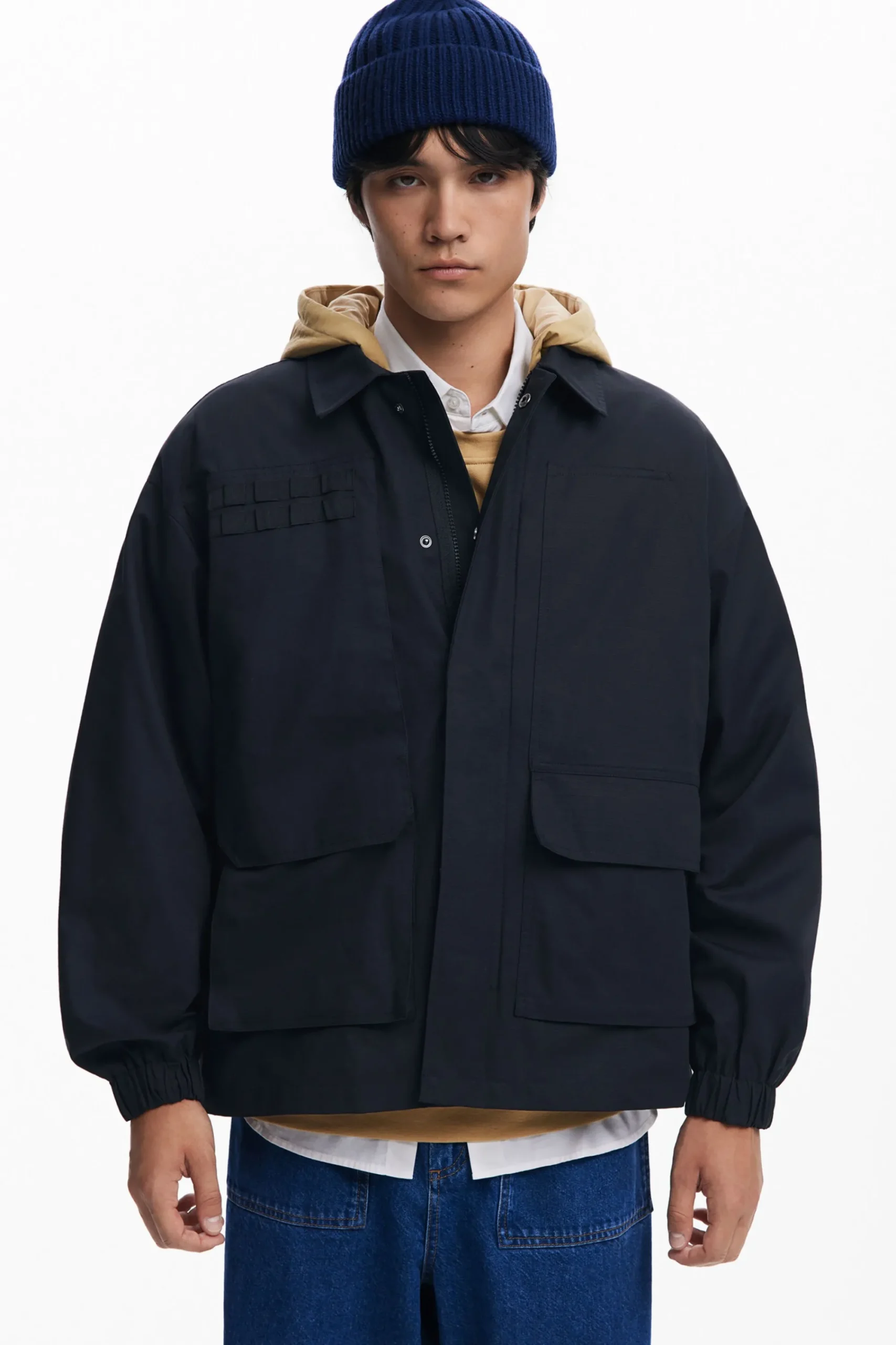 Abrigos Y Chaquetas-Desigual Cortavientos con capucha