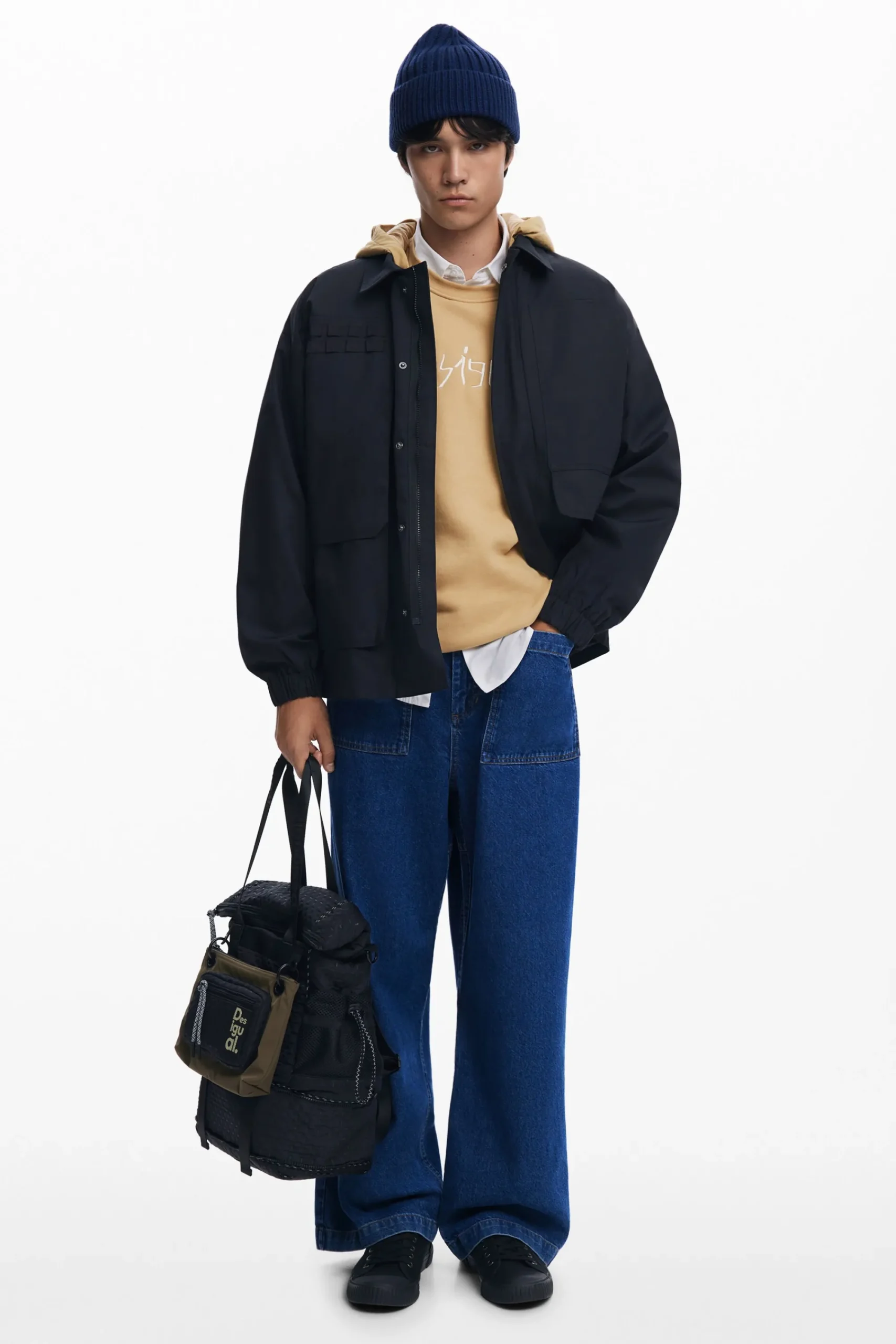 Abrigos Y Chaquetas-Desigual Cortavientos con capucha