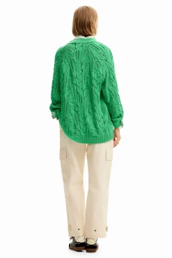 Jerséis-Desigual Cárdigan oversize calados