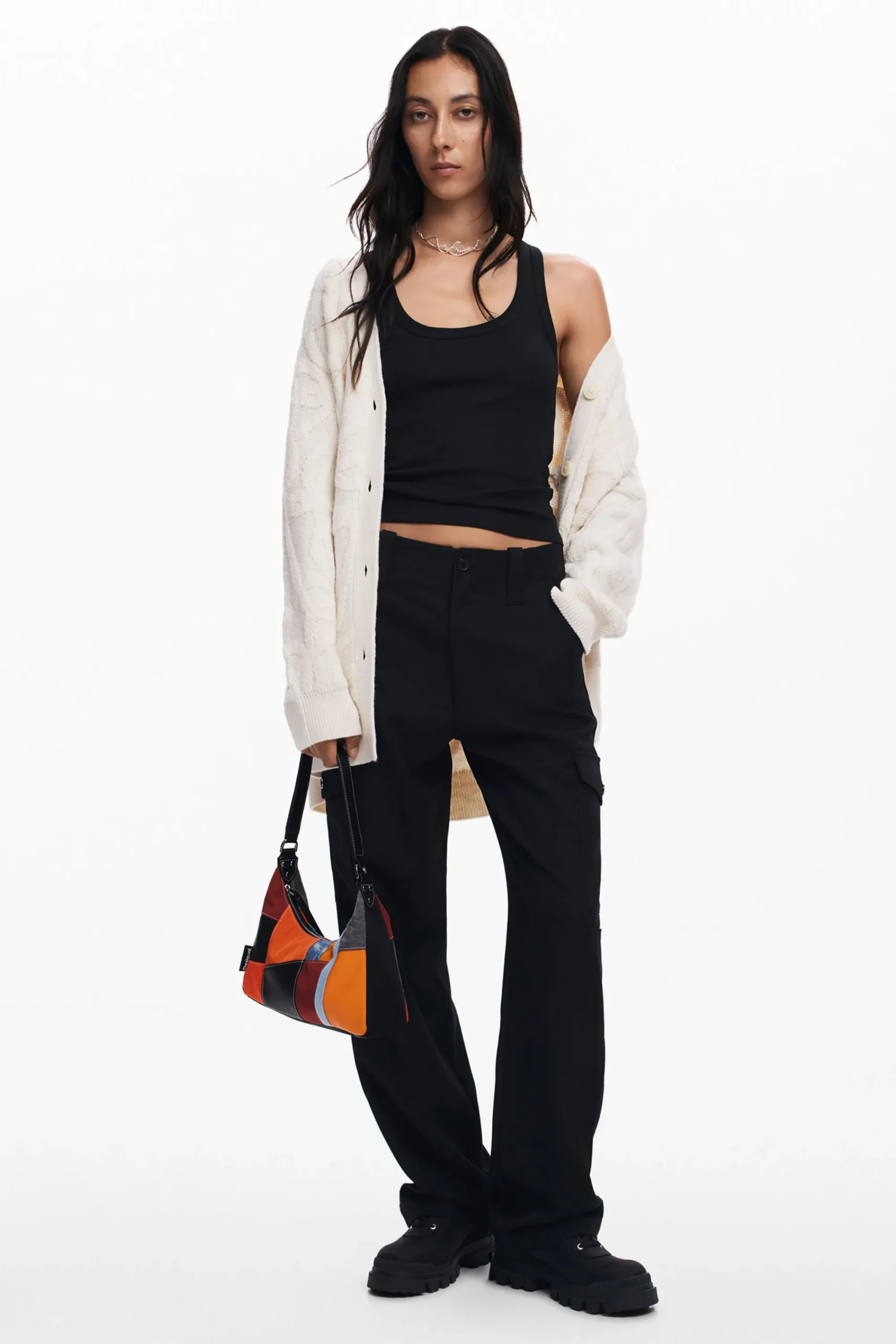 Ropa De Punto|Jerséis-Desigual Cárdigan oversize punto
