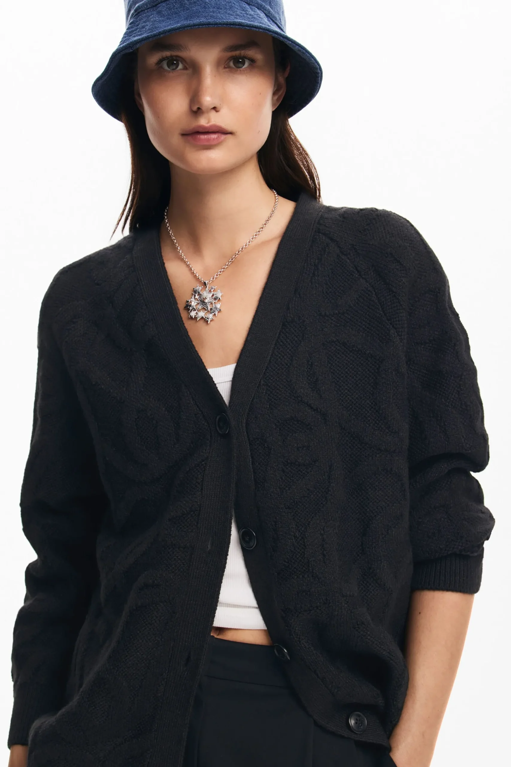 Ropa De Punto|Jerséis-Desigual Cárdigan oversize punto
