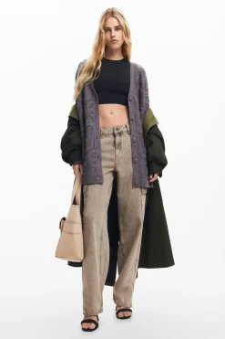 Ropa De Punto|Jerséis-Desigual Cárdigan oversize punto