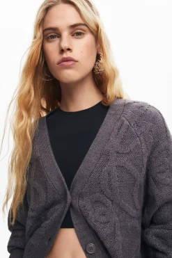 Ropa De Punto|Jerséis-Desigual Cárdigan oversize punto