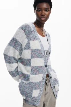 Ropa De Punto|Jerséis-Desigual Cárdigan tejido combinado