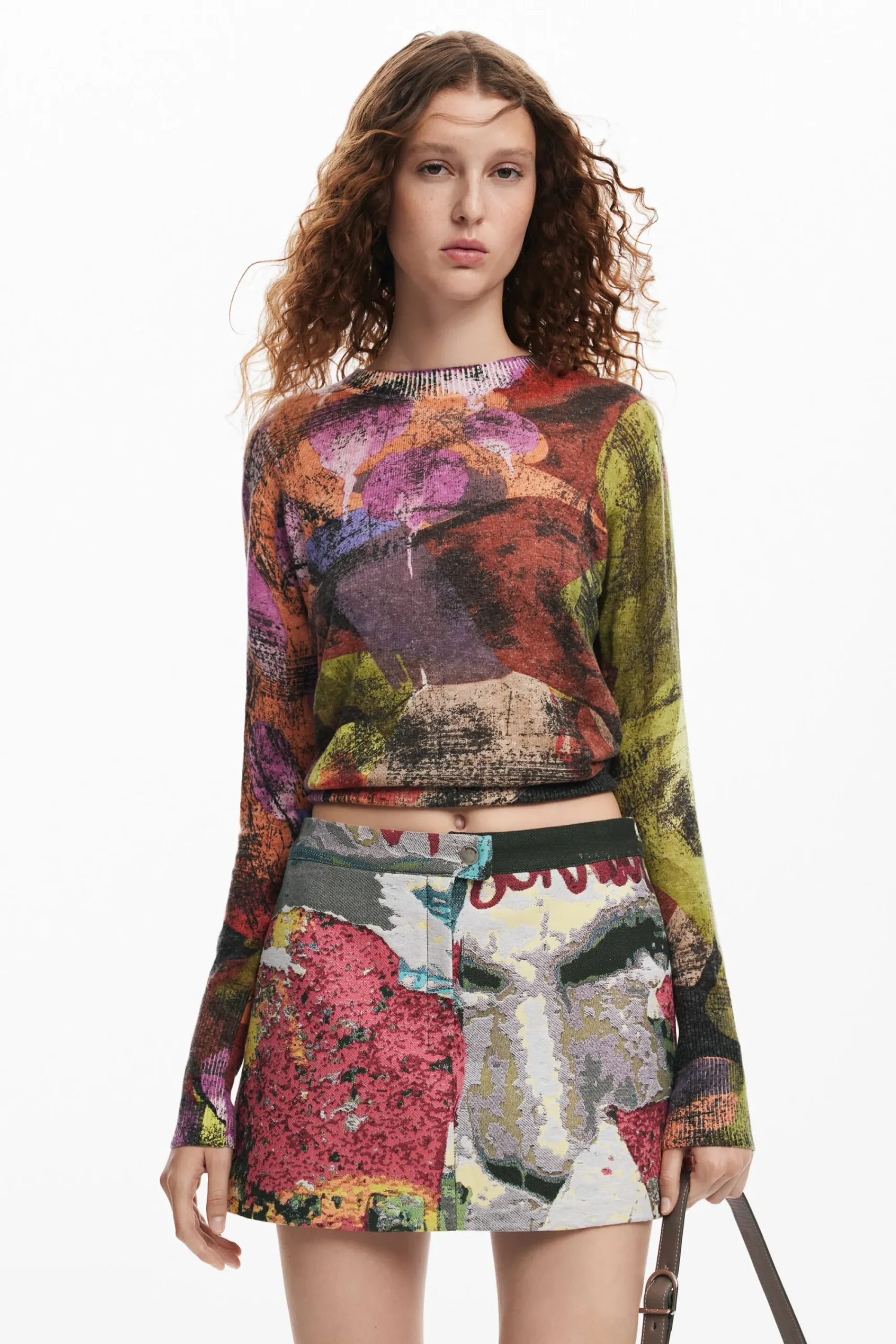 Faldas Y Shorts-Desigual Falda corta flores M. Christian Lacroix
