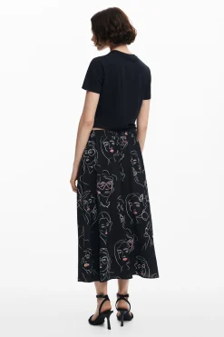 Faldas Y Shorts-Desigual Falda larga caras