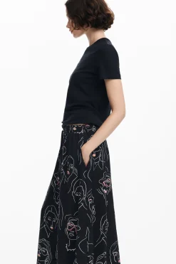 Faldas Y Shorts-Desigual Falda larga caras