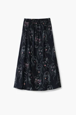 Faldas Y Shorts-Desigual Falda larga caras