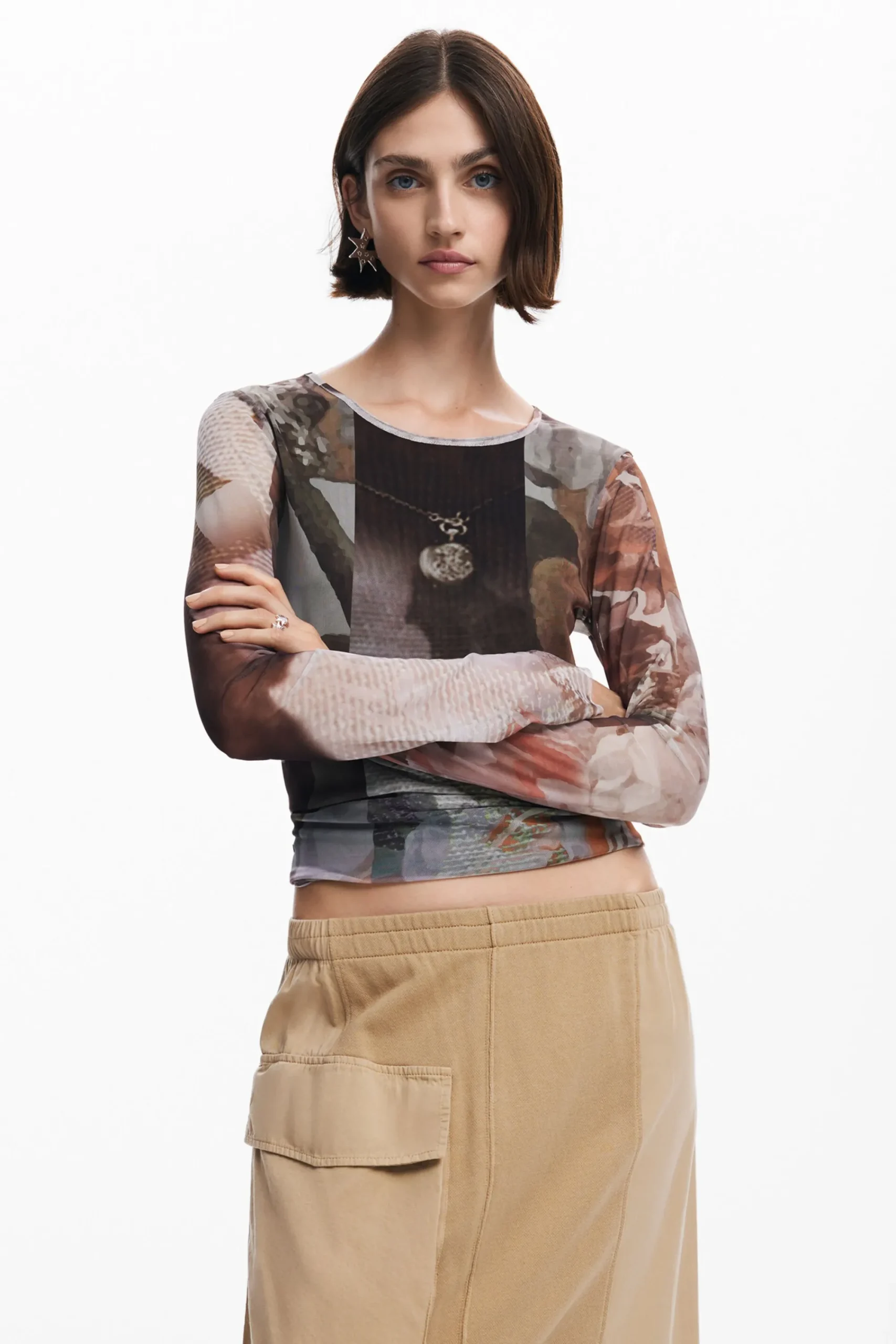 Faldas Y Shorts-Desigual Falda larga cargo punto