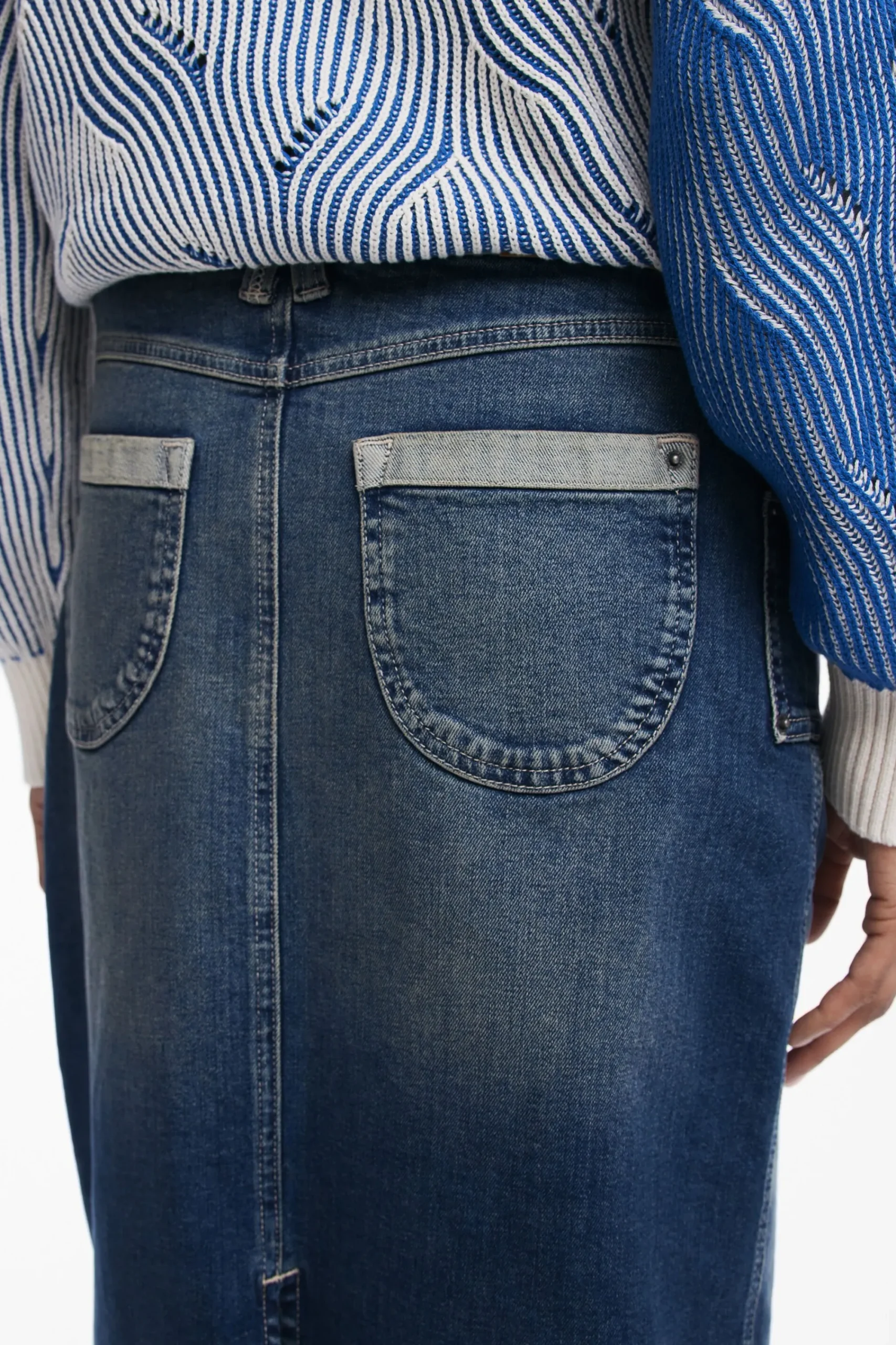 Faldas Y Shorts-Desigual Falda midi denim