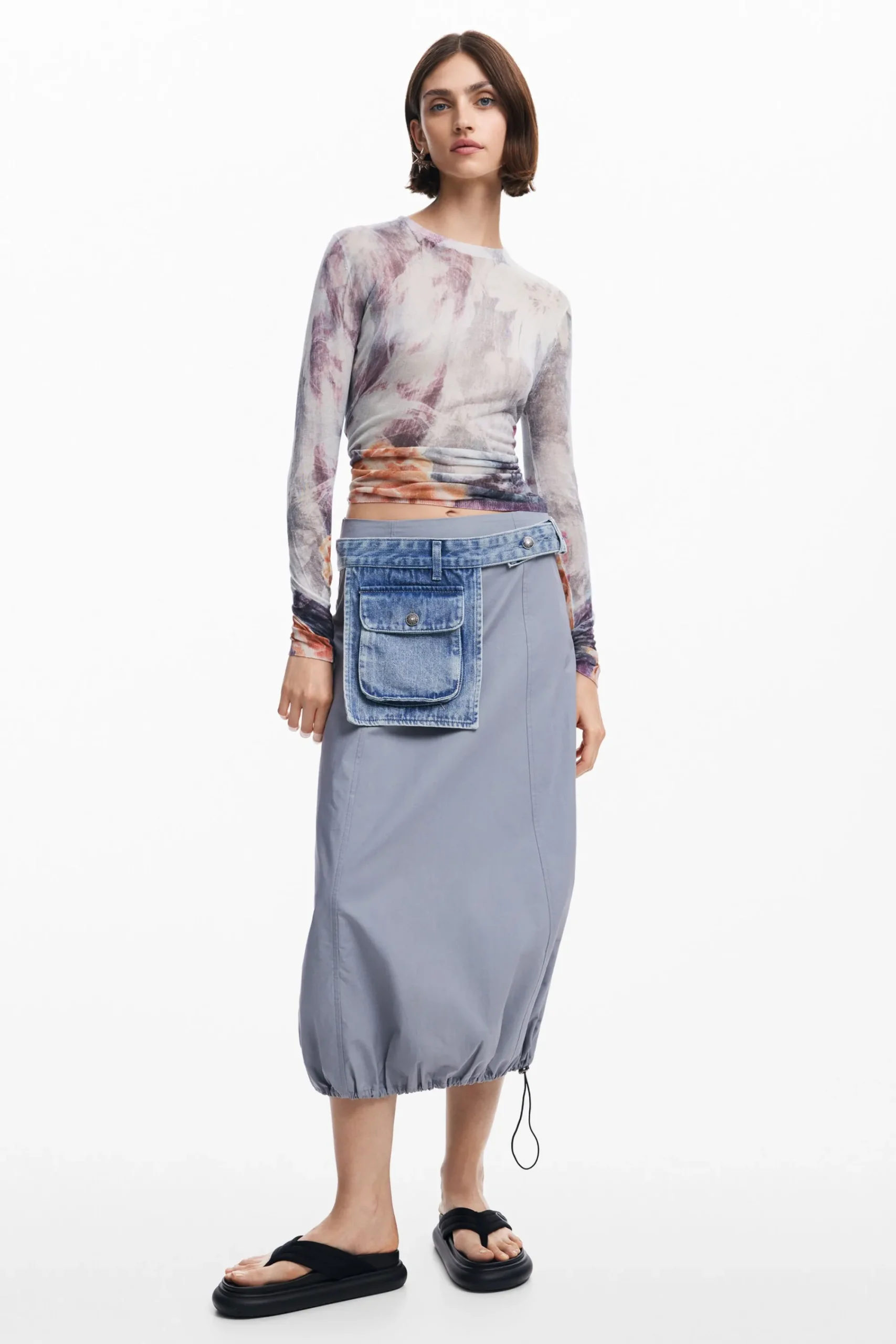 Faldas Y Shorts-Desigual Falda parachute