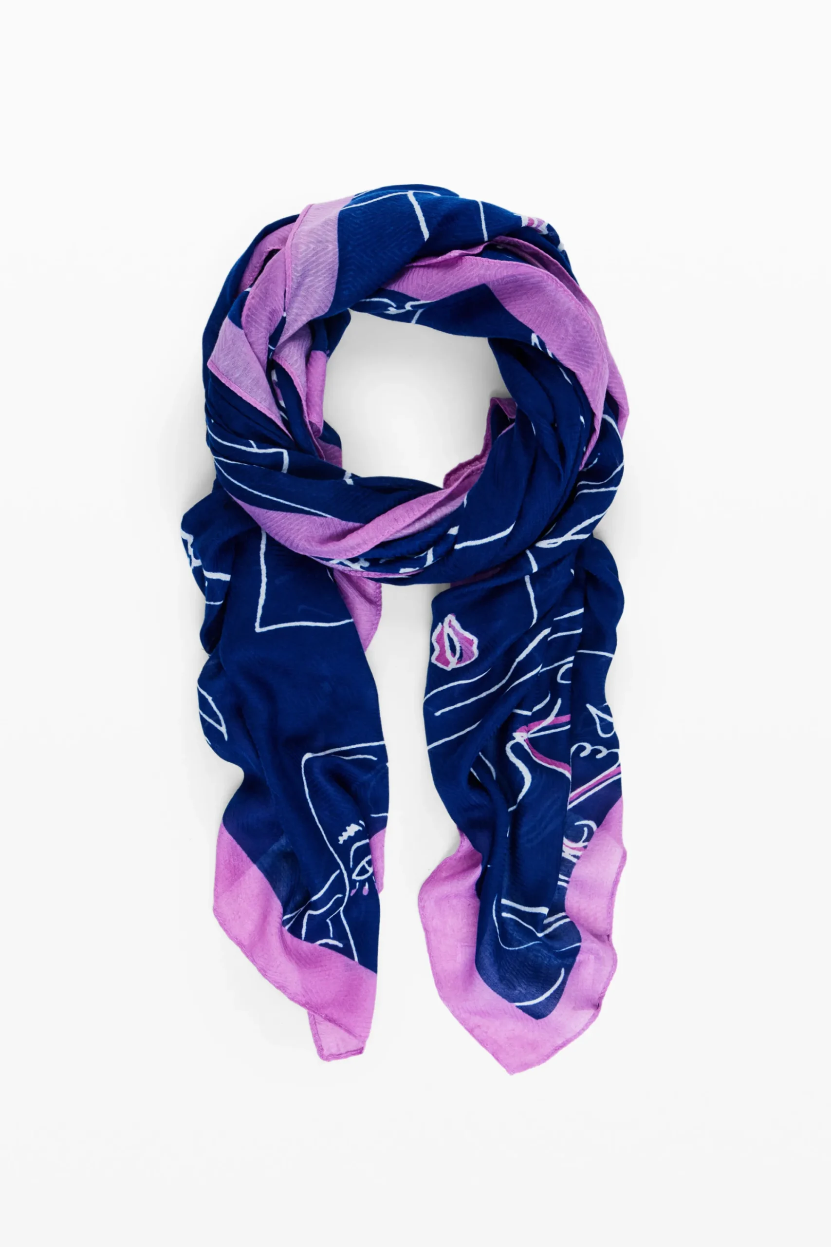 Bufandas Y Pañuelos-Desigual Foulard caras