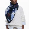 Bufandas Y Pañuelos-Desigual Foulard denim flores