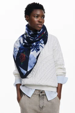 Bufandas Y Pañuelos-Desigual Foulard denim flores