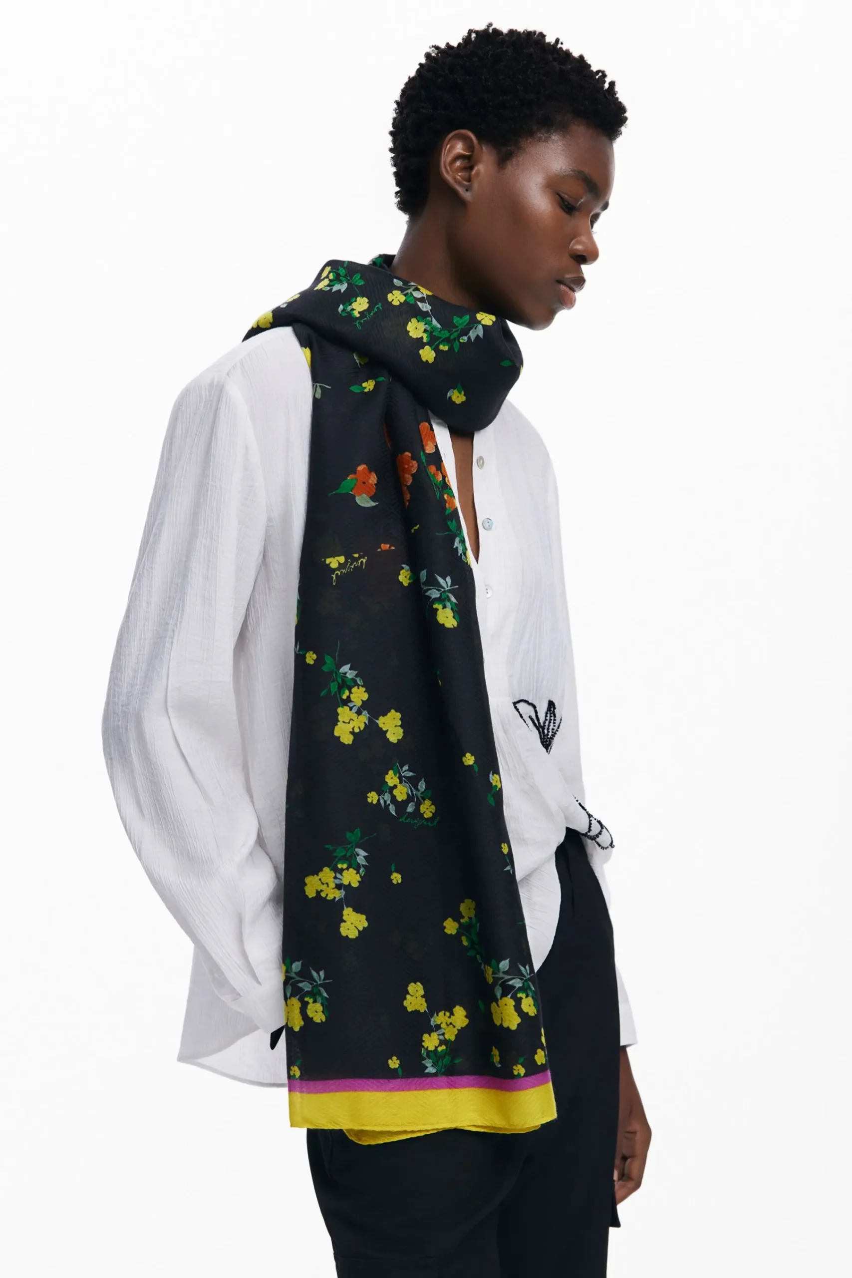 Bufandas Y Pañuelos-Desigual Foulard flores