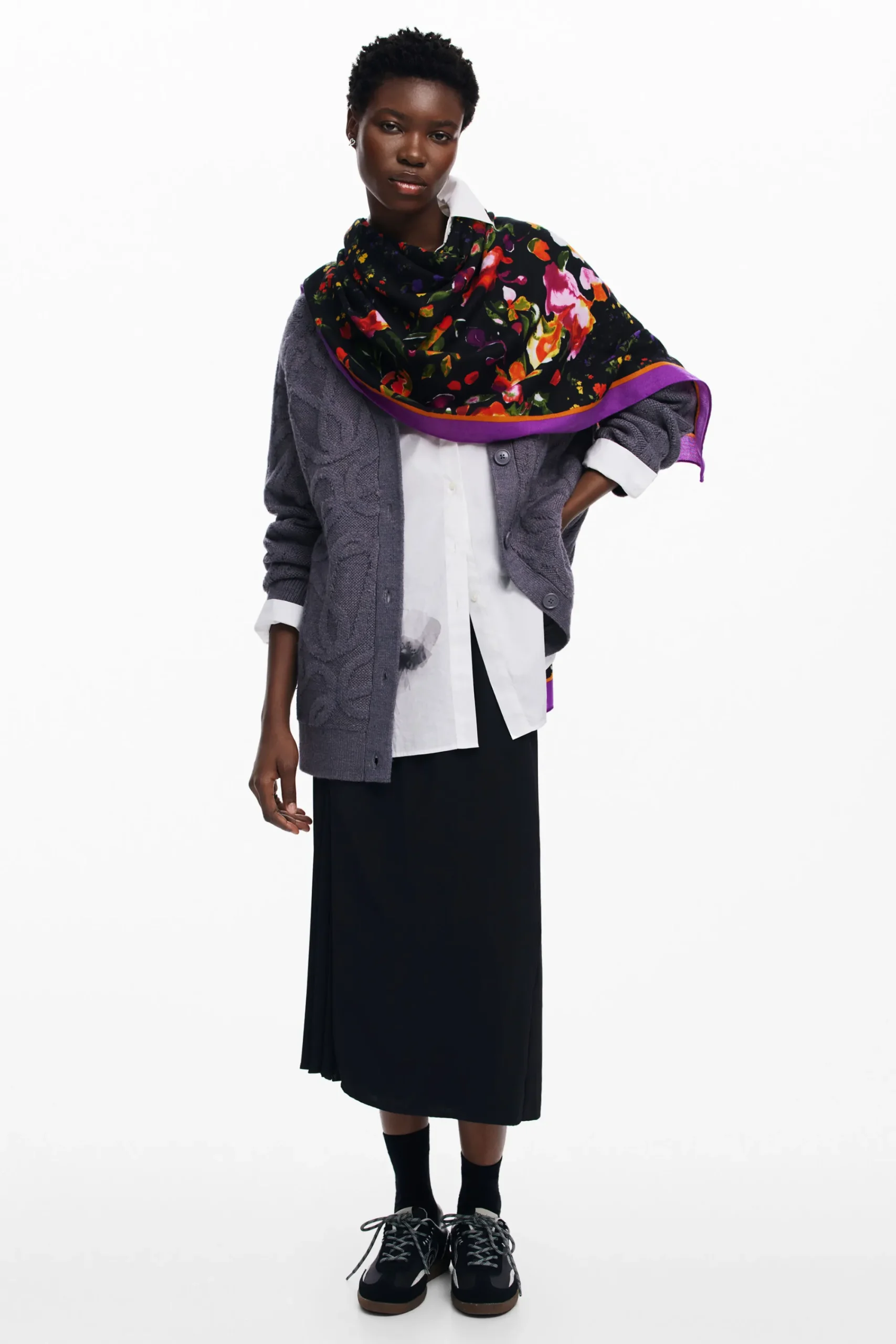 Bufandas Y Pañuelos-Desigual Foulard flores