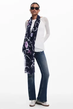 Bufandas Y Pañuelos-Desigual Foulard flores