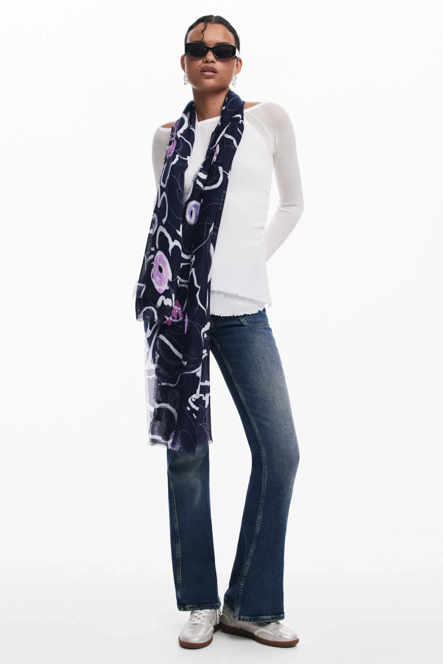 Bufandas Y Pañuelos-Desigual Foulard flores