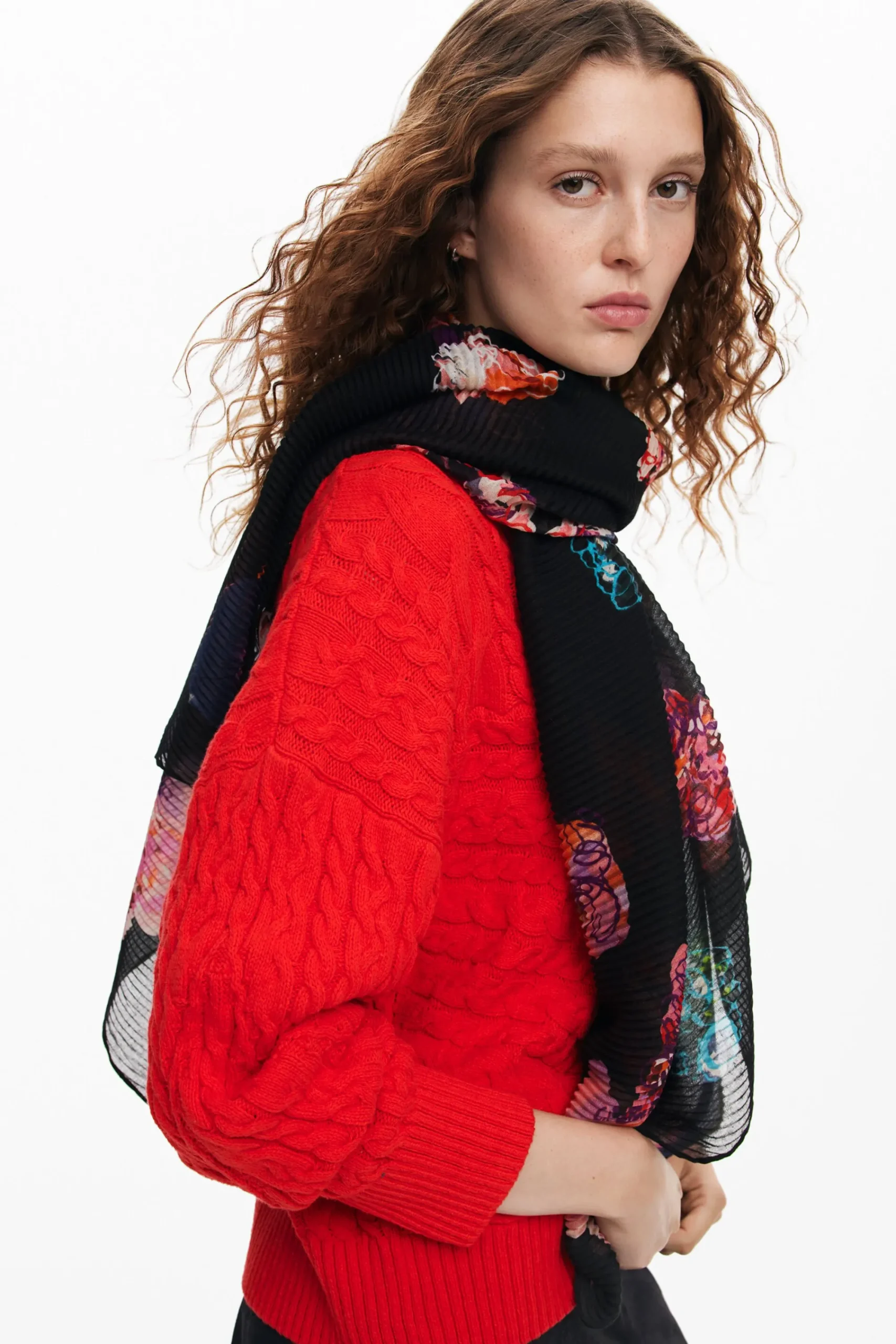 Bufandas Y Pañuelos-Desigual Foulard flores M. Christian Lacroix