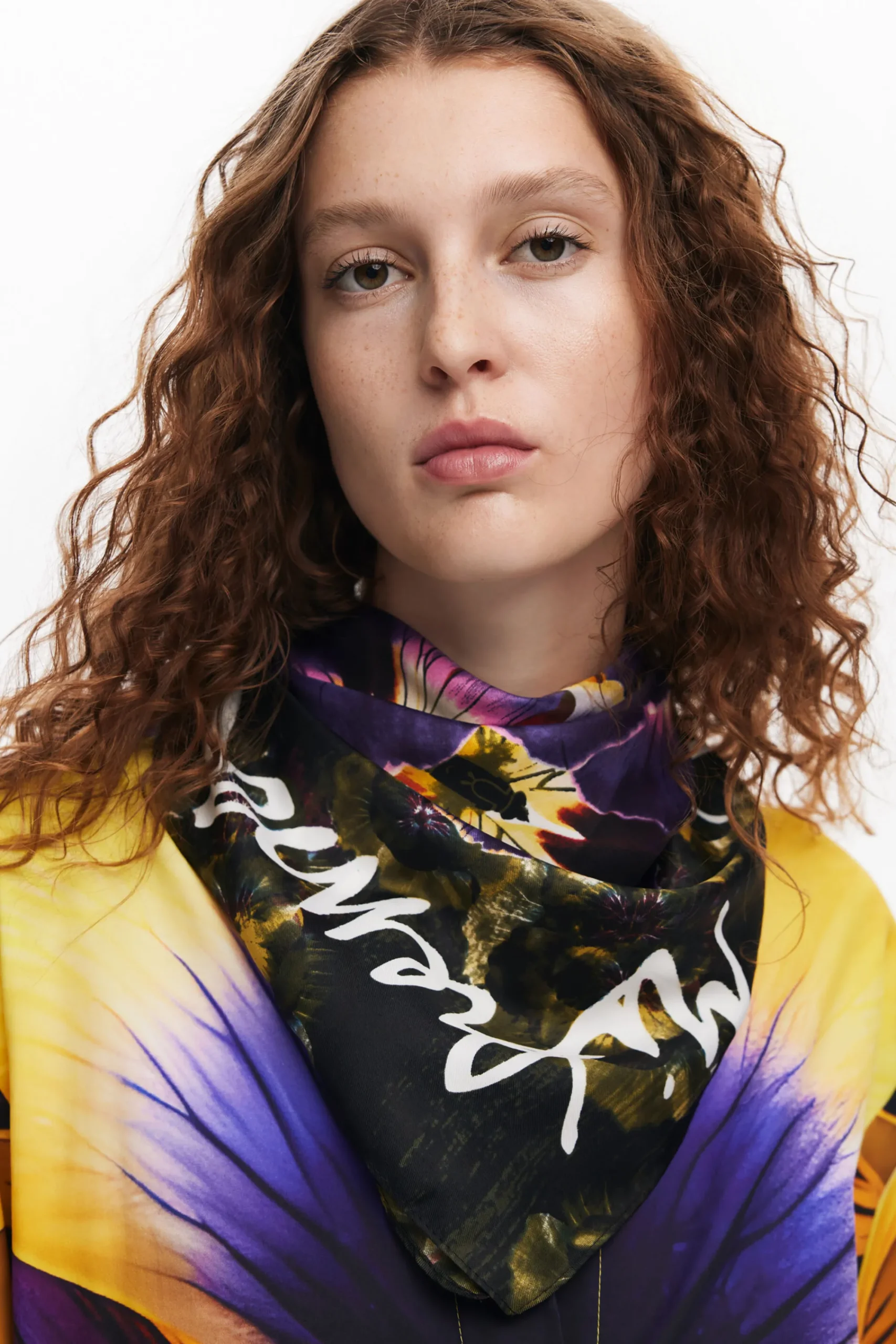 Bufandas Y Pañuelos-Desigual Foulard flores M. Christian Lacroix