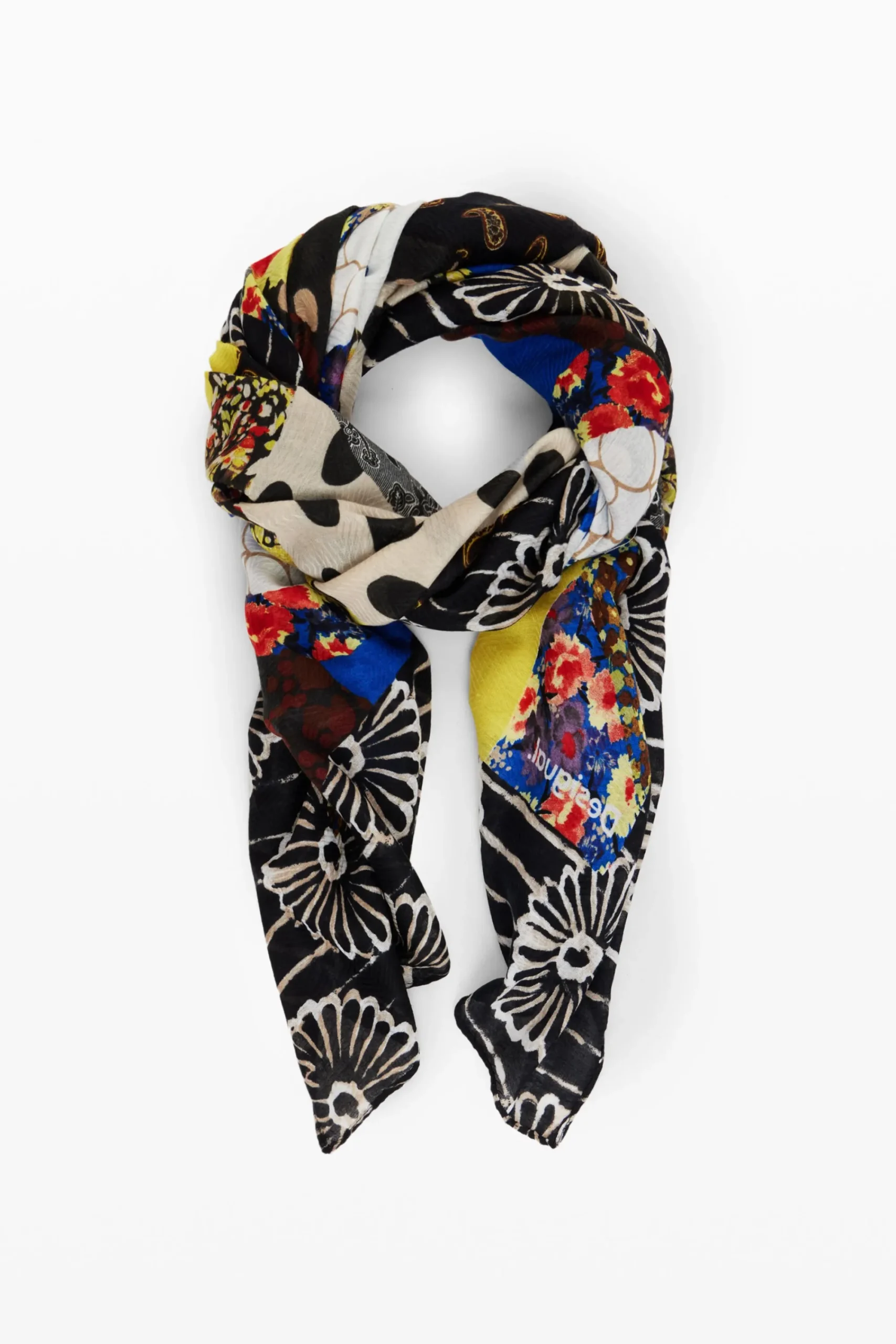 Bufandas Y Pañuelos-Desigual Foulard patch floral