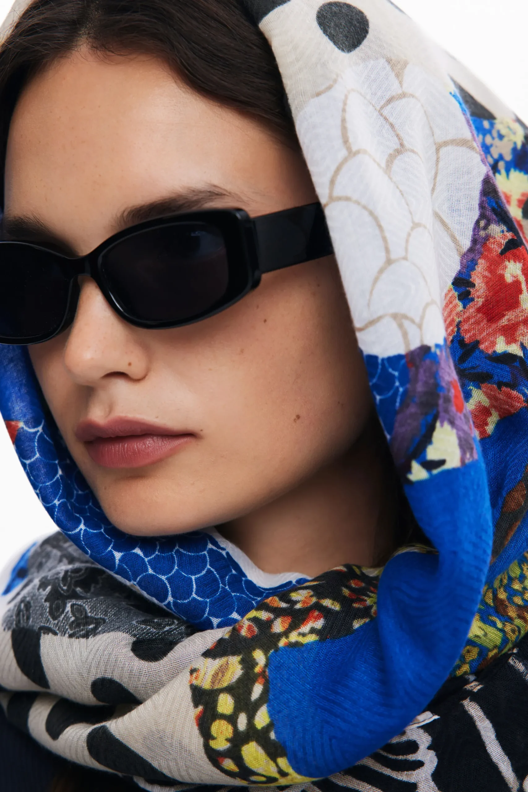 Bufandas Y Pañuelos-Desigual Foulard patch floral
