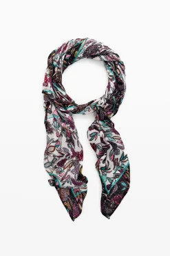 Bufandas Y Pañuelos-Desigual Foulard rectangular flores