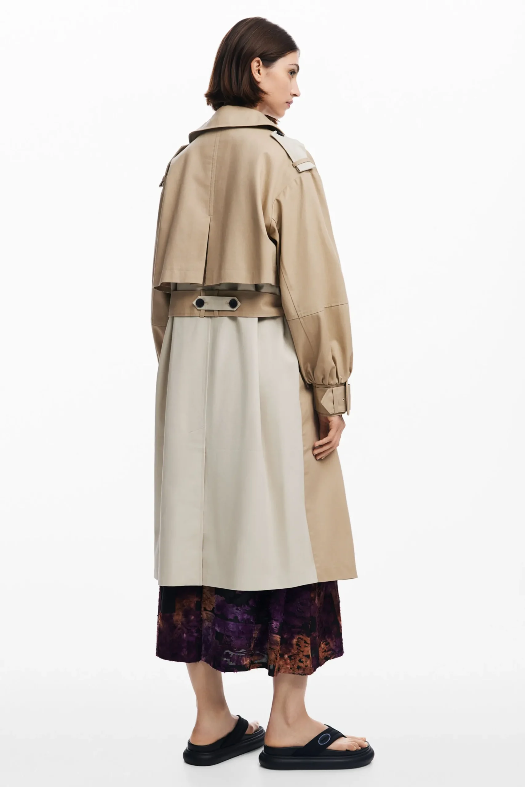 Abrigos Y Chaquetas-Desigual Gabardina combinada