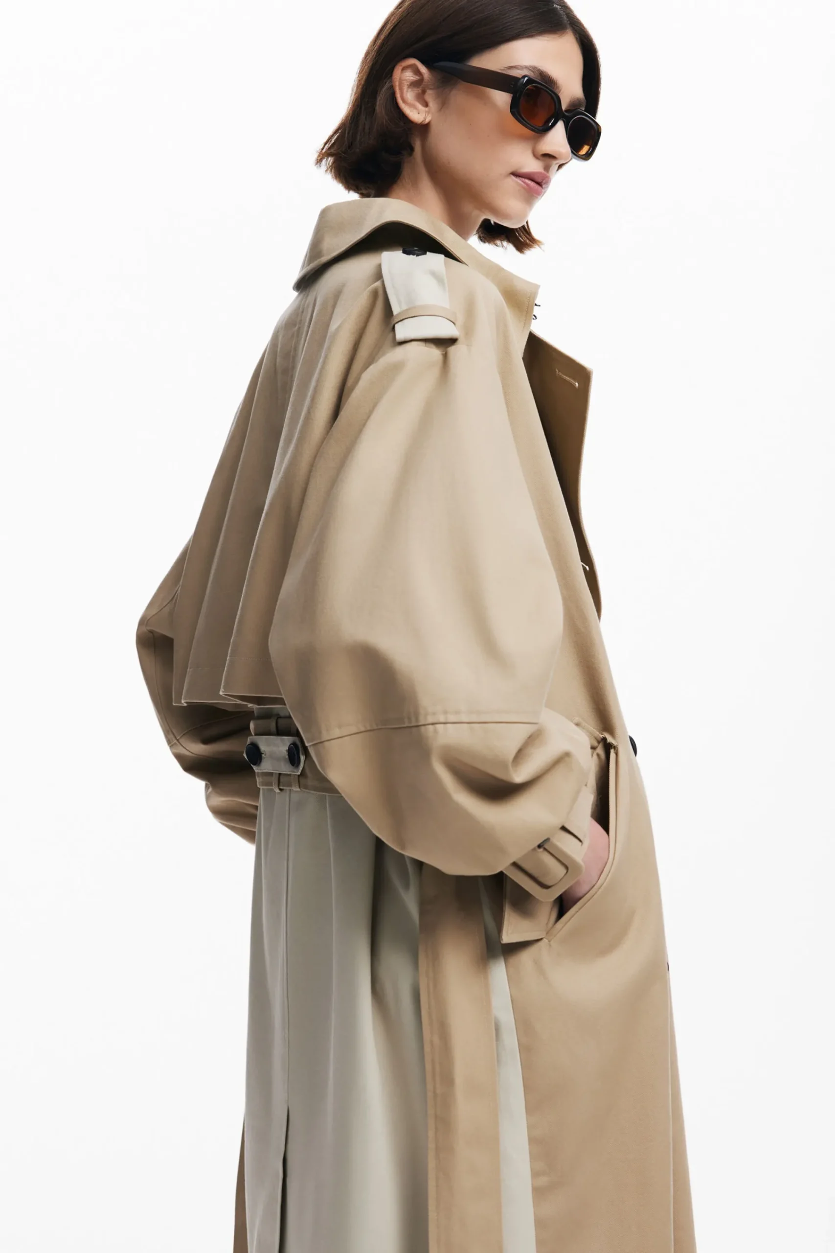 Abrigos Y Chaquetas-Desigual Gabardina combinada