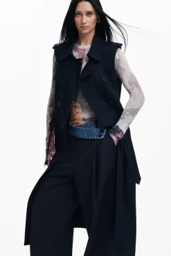 Abrigos Y Chaquetas-Desigual Gabardina desmontable