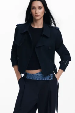 Abrigos Y Chaquetas-Desigual Gabardina desmontable
