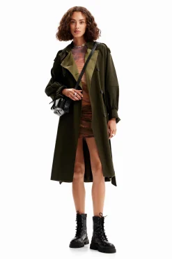 Abrigos Y Chaquetas-Desigual Gabardina oversize cinturón