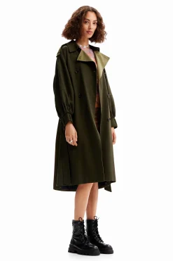 Abrigos Y Chaquetas-Desigual Gabardina oversize cinturón