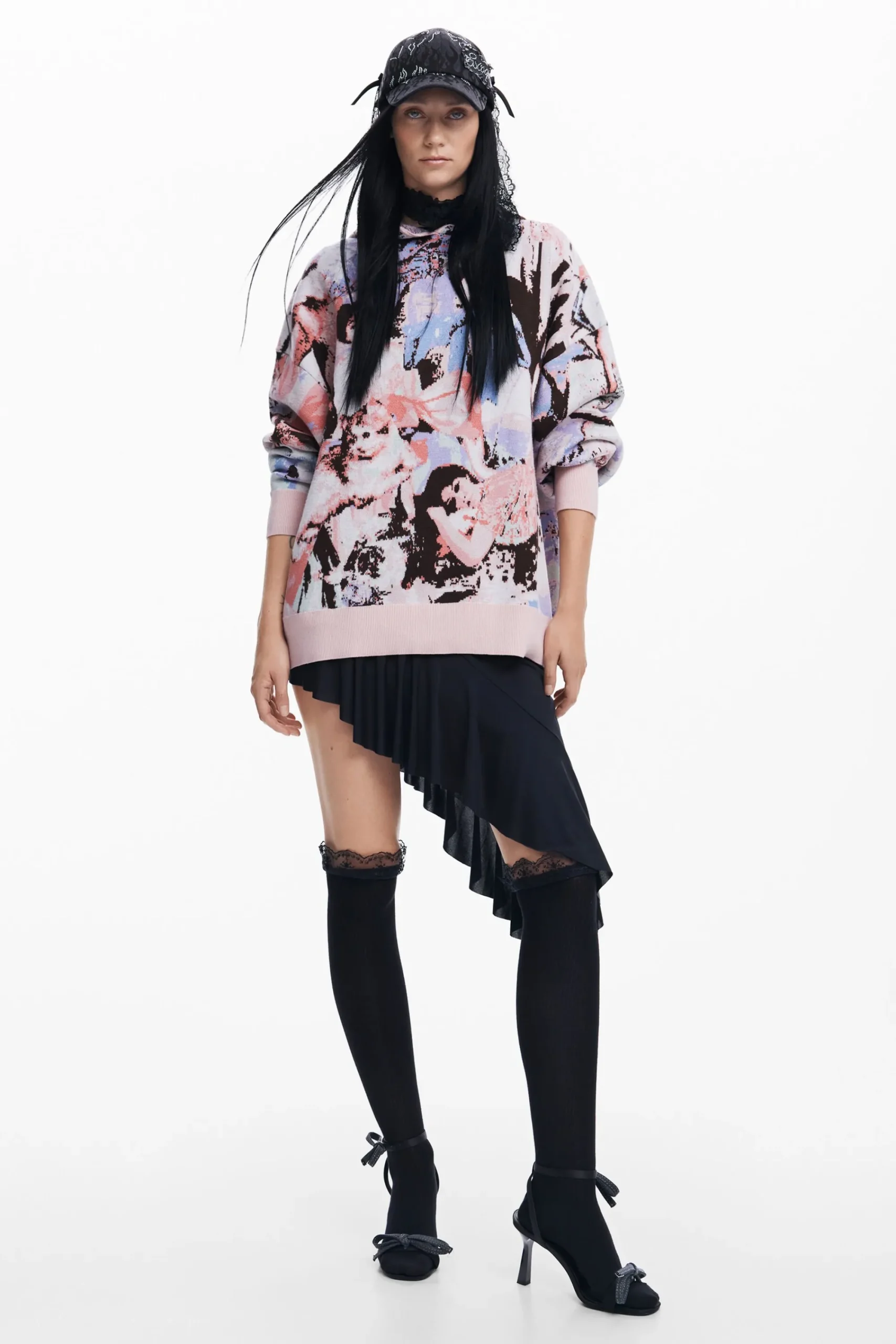 Ropa De Punto|Jerséis-Desigual Jersey capucha María Escoté