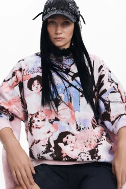 Ropa De Punto|Jerséis-Desigual Jersey capucha María Escoté