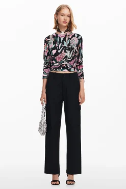 Ropa De Punto|Jerséis-Desigual Jersey de punto dibujos botánicos
