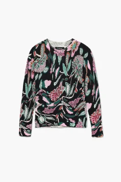 Ropa De Punto|Jerséis-Desigual Jersey de punto dibujos botánicos