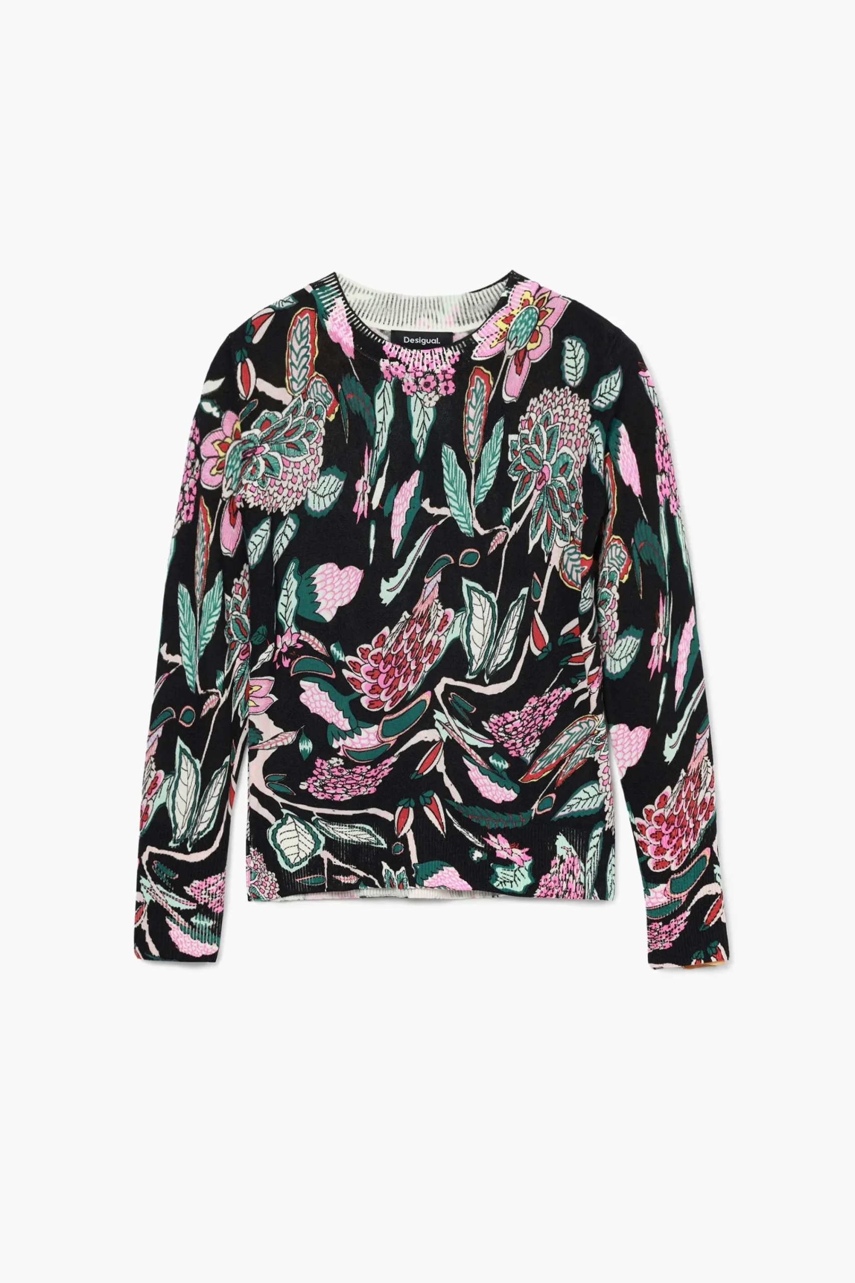 Ropa De Punto|Jerséis-Desigual Jersey de punto dibujos botánicos