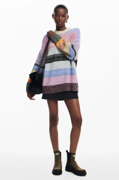 Ropa De Punto|Jerséis-Desigual Jersey de punto rayas