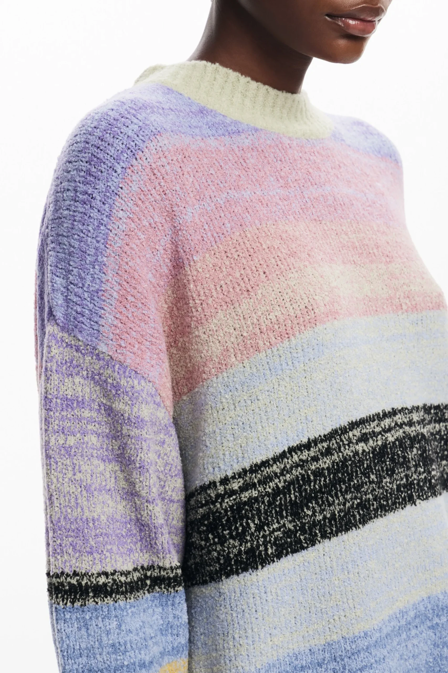 Ropa De Punto|Jerséis-Desigual Jersey de punto rayas